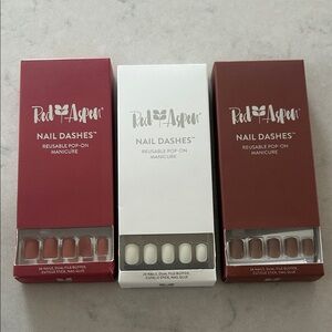 Three Red Aspen Nail Dashes Sets - New